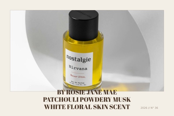 By Rosie Jane Mae Patchouli powdery musk white floral skin scent