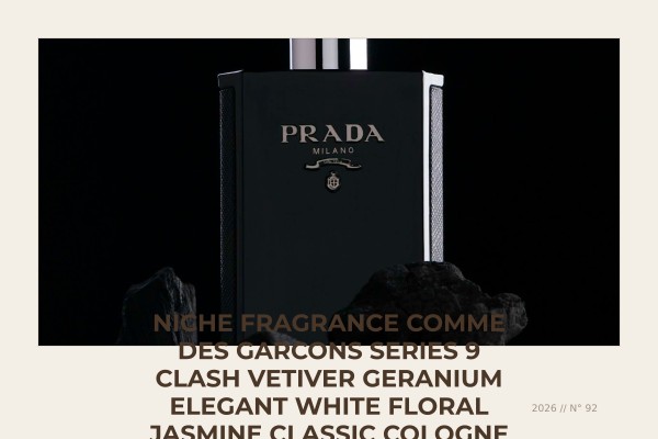Niche Fragrance Comme des Garcons Series 9 Clash Vetiver Geranium elegant white floral jasmine classic cologne
