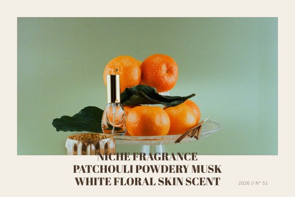 Niche Fragrance Patchouli powdery musk white floral skin scent